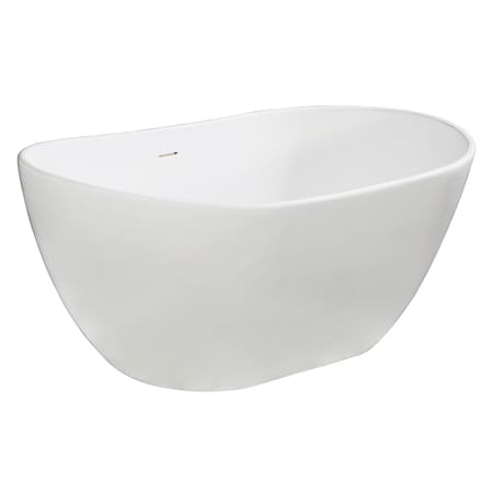 Kingston Brass VRTRS573224 57" Solid Surface White Ston, 56.31" L, 32.31" W, Matte White, Solid Surface, Center VRTRS573224