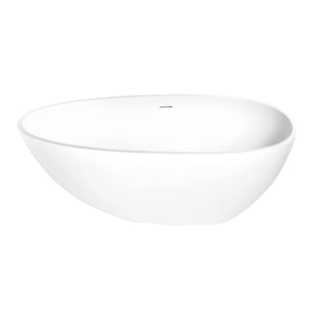 Kingston Brass VRTRS593021 59" Solid Surface White Ston, 59.06" L, 30.31" W, Matte White, Solid Surface, Center VRTRS593021