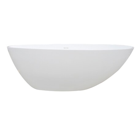 Kingston Brass VRTRS633022 63" Solid Surface White Ston, 63" L, 29.94" W, Matte White, Solid Surface, Center VRTRS633022