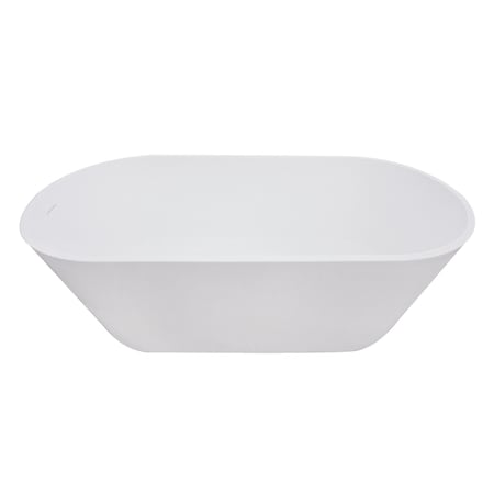 Kingston Brass VRTRS673123 67" Solid Surface White Ston, 66.94" L, 31.5" W, Matte White, Solid Surface, Center VRTRS673123
