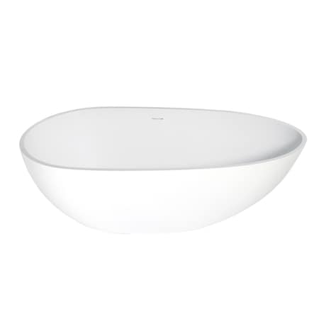 Kingston Brass VRTRS673422 67" Solid Surface White Ston, 66.94" L, 34.25" W, Matte White, Solid Surface, Center VRTRS673422
