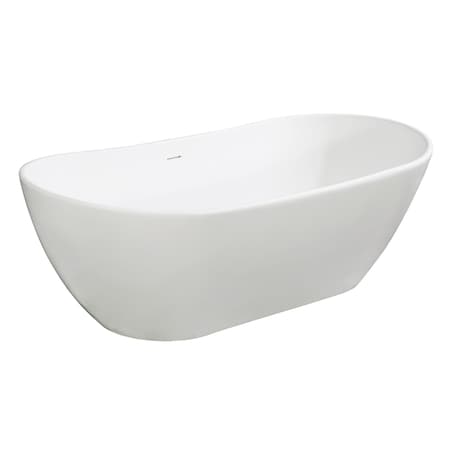 Kingston Brass VRTRS723223 72" Solid Surface White Ston, 71.44" L, 32.31" W, Matte White, Solid Surface, Center VRTRS723223