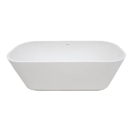 Kingston Brass VRTSQ653124 65" Solid Surface White Ston, 64.94" L, 31.5" W, Matte White, Solid Surface, Center VRTSQ653124
