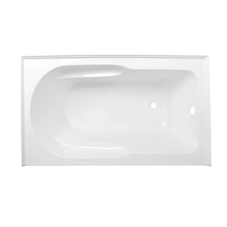Kingston Brass VTAP603022R 60" Acrylic Alcove Tub w/Ant, 60" L, 30" W, White, Acrylic, Right VTAP603022R