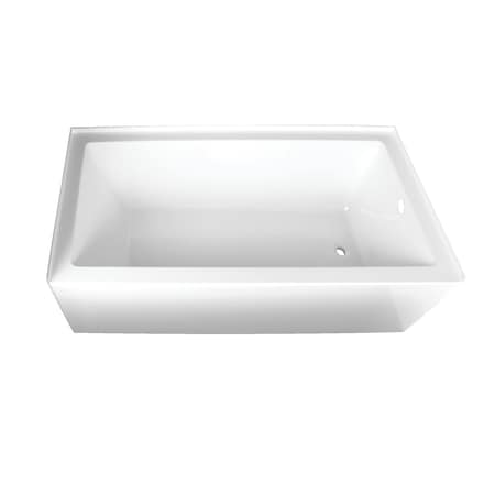 Kingston Brass VTAP663222R 66" Acrylic Alcove Tub, w/, 66" L, 32" W, White, Acrylic, Right VTAP663222R