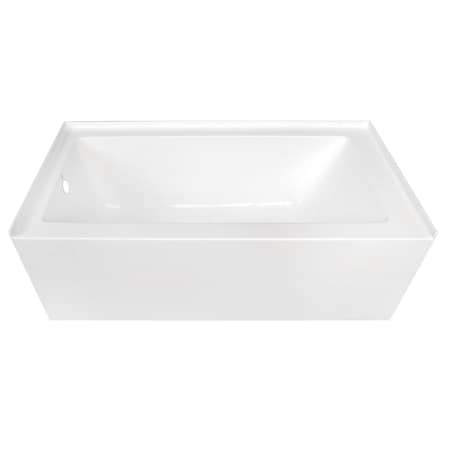 Kingston Brass VTDE603122L 60" Acrylic Alcove Tub w/Lef, 60" L, 30.69" W, White, Acrylic, Left VTDE603122L