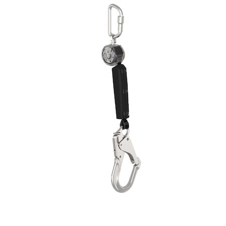 Msa Safety V-TEC Personal Fall Limiter Self Retracing Lanyard, 6 ft. Length, Carabiner, Aluminum, 1 Leg(s) VTOHW-011-DA-A