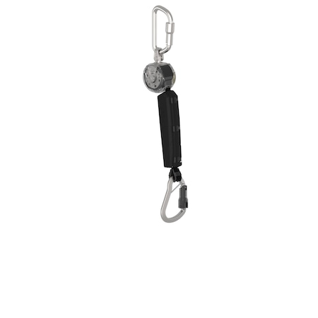 Msa Safety V-TEC Personal Fall Limiter Self Retracing Lanyard, 6 ft. Length, Carabiner, Aluminum, 1 Leg(s) VTOHW-011-DD-A