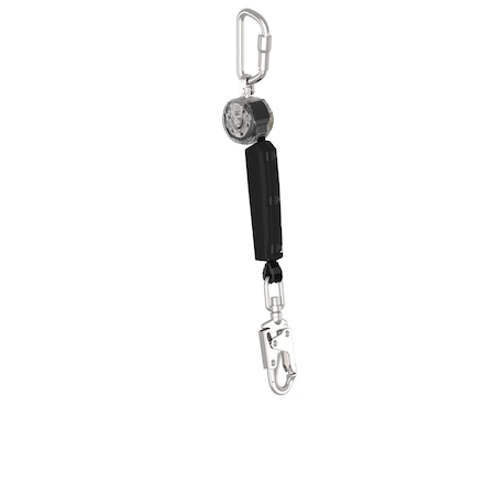 Msa Safety V-TEC Personal Fall Limiter Self Retracing Lanyard, 6 ft. Length, Carabiner, Aluminum, 1 Leg(s) VTOHW-011-DE-A