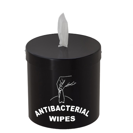 Glaro Gym Wipe Dispenser, Wall Mounted, Logo, Bla W1015-S-BK