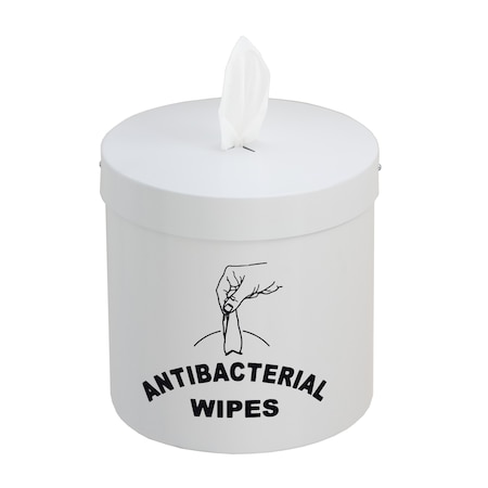 Glaro Gym Wipe Dispenser, Wall Mounted, Logo, Whi W1015-S-WH