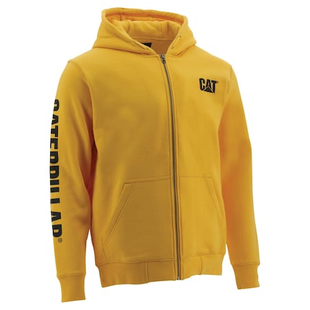 Cat Workwear Full Zip Hooded Sweatshirt, Yellow W10840-555