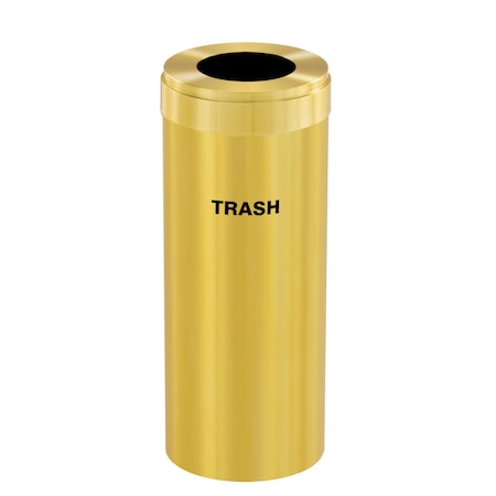 Glaro Waste Receptacle, Liner, 12 gal., Satin Bra W-1232BE-BE-W5