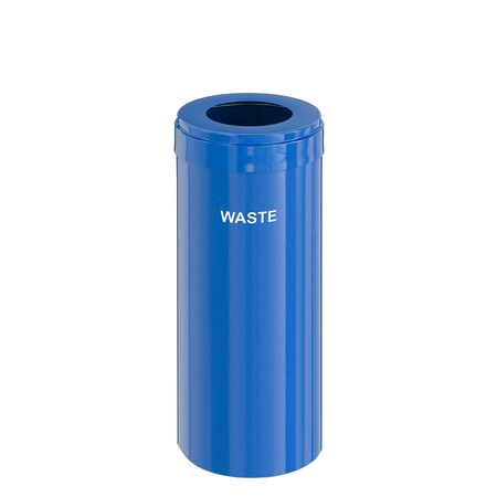 Glaro Waste Receptacle, Liner, 12 gal., Blue/Blue W-1232BL-BL-W4