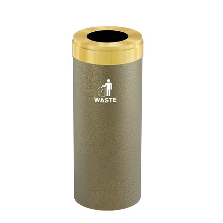 Glaro Waste Receptacle, Liner, 12 gal., Bronze Ve W-1232BV-BE-W2
