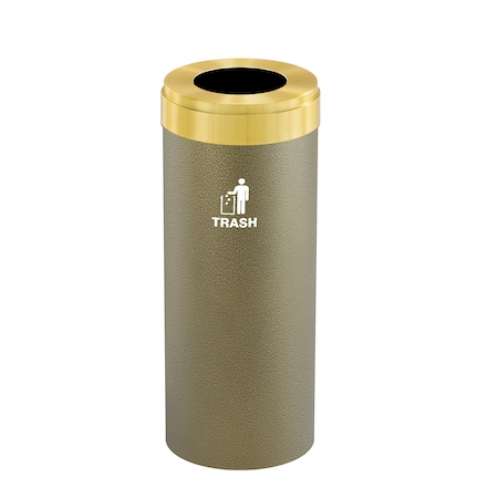 Glaro Waste Receptacle, Liner, 12 gal., Bronze Ve W-1232BV-BE-W3