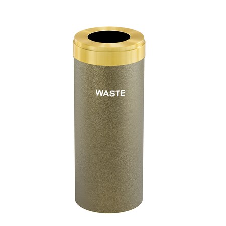 Glaro Waste Receptacle, Liner, 12 gal., Bronze Ve W-1232BV-BE-W4