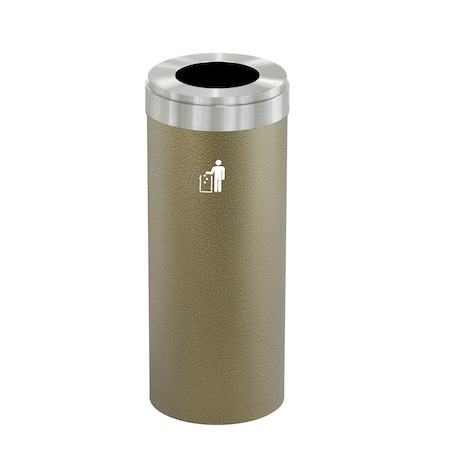 Glaro Waste Receptacle, Liner, 12 gal., Bronze Ve W-1232BV-SA-W1