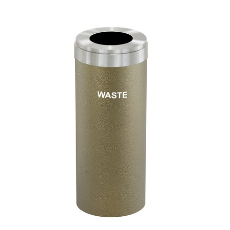Glaro Waste Receptacle, Liner, 12 gal., Bronze Ve W-1232BV-SA-W4