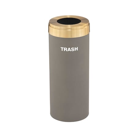 Glaro Waste Receptacle, Liner, 12 gal., Nickel/Sa W-1232NK-BE-W5