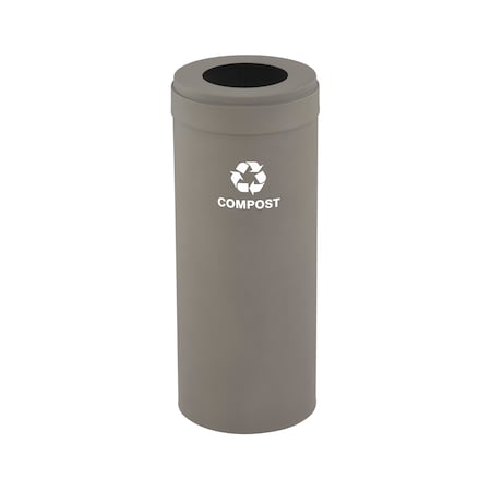 Glaro Waste Receptacle, Liner, 12 gal., Nickel/Ni W-1232NK-NK-W6RL