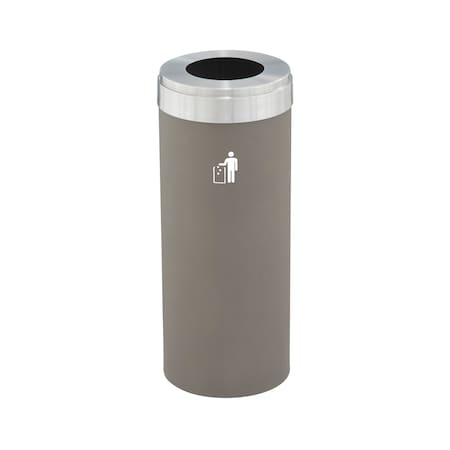 Glaro Waste Receptacle, Liner, 12 gal., Nickel/Si W-1232NK-SA-W1