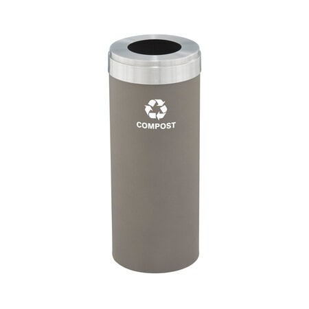 Glaro Waste Receptacle, Liner, 12 gal., Nickel/Si W-1232NK-SA-W6RL