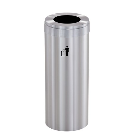 Glaro Waste Receptacle, Liner, 12 gal., Silver/Si W-1232SA-SA-W1
