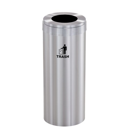 Glaro Waste Receptacle, Liner, 12 gal., Silver/Si W-1232SA-SA-W3