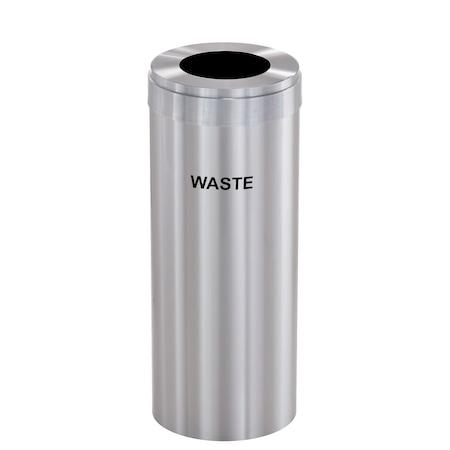 Glaro Waste Receptacle, Liner, 12 gal., Silver/Si W-1232SA-SA-W4