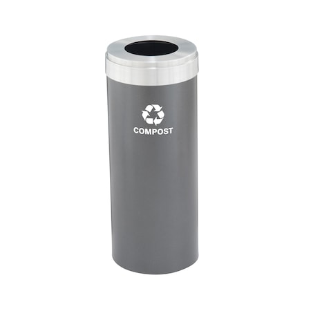 Glaro Waste Receptacle, Liner, 12 gal., Silver Ve W-1232SV-SA-W6RL