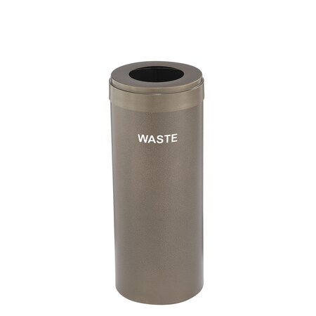 Glaro Waste Receptacle, No Liner, 15 gal., Bronze W-1242BV-BV-W4