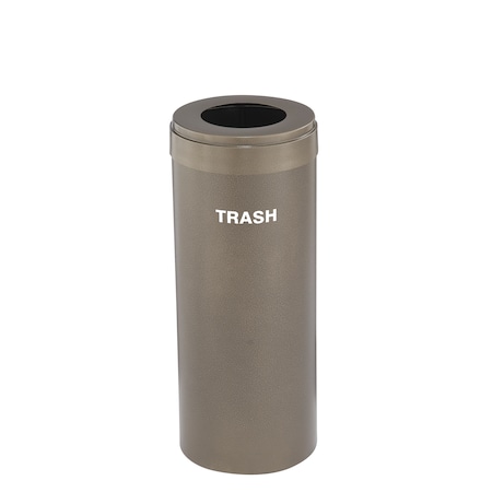Glaro Waste Receptacle, No Liner, 15 gal., Bronze W-1242BV-BV-W5
