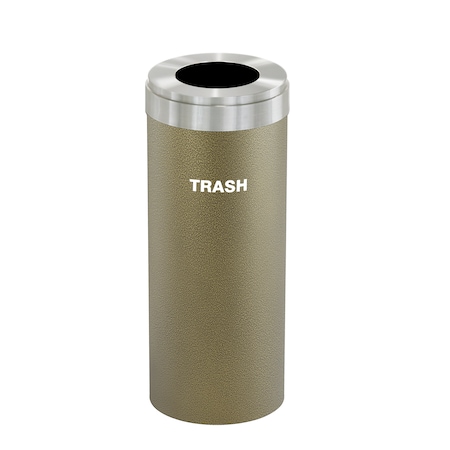 Glaro Waste Receptacle, No Liner, 15 gal., Bronze W-1242BV-SA-W5