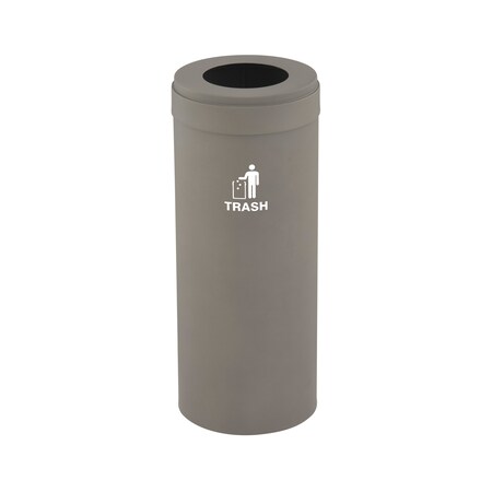 Glaro Waste Receptacle, No Liner, 15 gal., Nickel W-1242NK-NK-W3