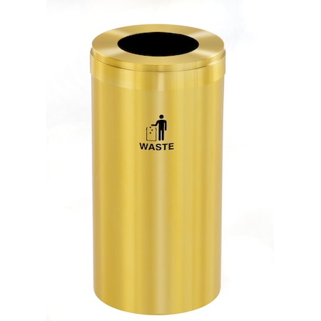 Glaro Waste Receptacle, Liner, 16 gal., Satin Bra W-1532BE-BE-W2