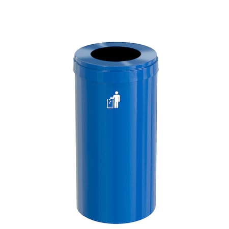 Glaro Waste Receptacle, Liner, 16 gal., Blue/Blue W-1532BL-BL-W1