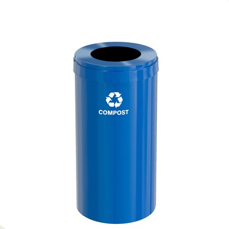 Glaro Waste Receptacle, Liner, 16 gal., Blue/Blue W-1532BL-BL-W6RL