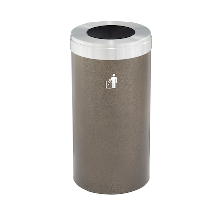 Glaro Waste Receptacle, Liner, 16 gal., Bronze Ve W-1532BV-SA-W1