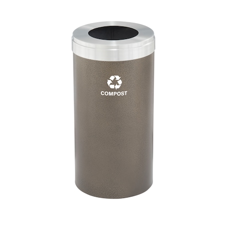 Glaro Waste Receptacle, Liner, 16 gal., Bronze Ve W-1532BV-SA-W6RL