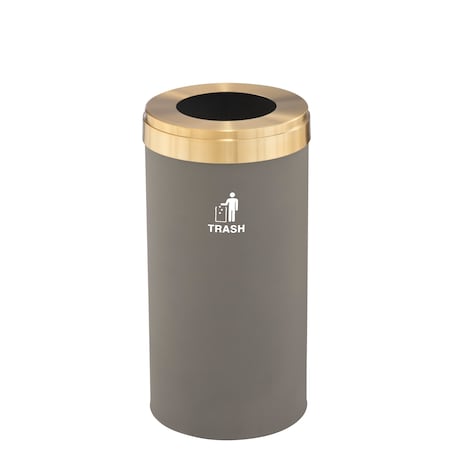Glaro Waste Receptacle, Liner, 16 gal., Nickel/Sa W-1532NK-BE-W3