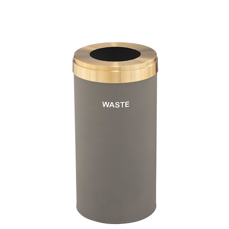 Glaro Waste Receptacle, Liner, 16 gal., Nickel/Sa W-1532NK-BE-W4