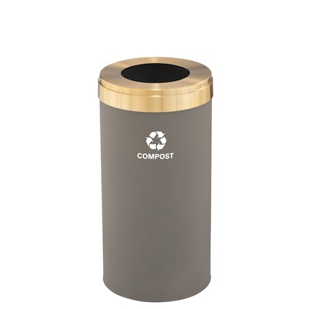 Glaro Waste Receptacle, Liner, 16 gal., Nickel/Sa W-1532NK-BE-W6RL