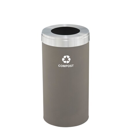 Glaro Waste Receptacle, Liner, 16 gal., Nickel/Si W-1532NK-SA-W6RL