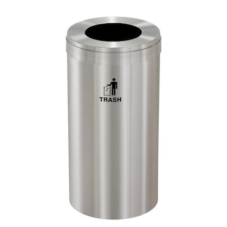 Glaro Waste Receptacle, Liner, 16 gal., Silver/Si W-1532SA-SA-W3