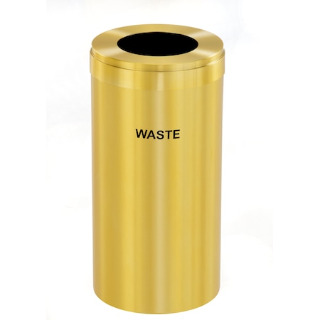 Glaro Waste Receptacle, No Liner, 23 gal., Satin W-1542BE-BE-W4
