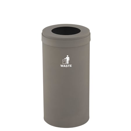 Glaro Waste Receptacle, No Liner, 23 gal., Nickel W-1542NK-NK-W2