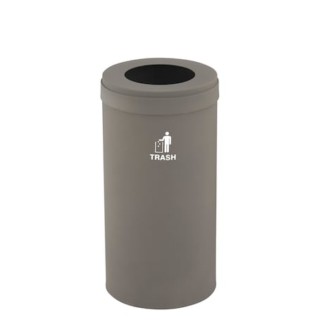 Glaro Waste Receptacle, No Liner, 23 gal., Nickel W-1542NK-NK-W3