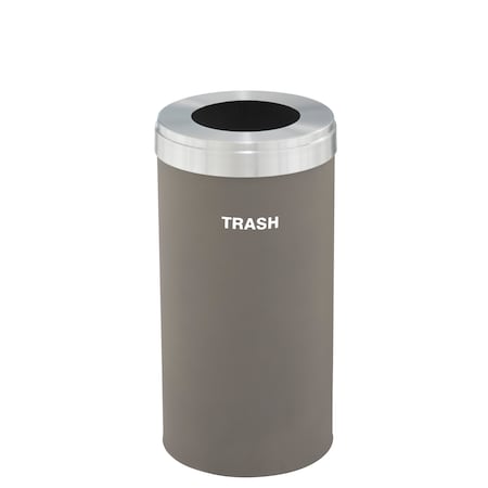 Glaro Waste Receptacle, No Liner, 23 gal., Nickel W-1542NK-SA-W5