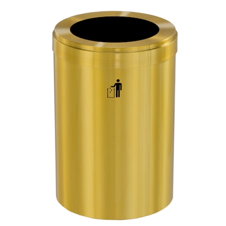 Glaro Waste Receptacle, Liner, 33 gal., Satin Bra W-2032BE-BE-W1